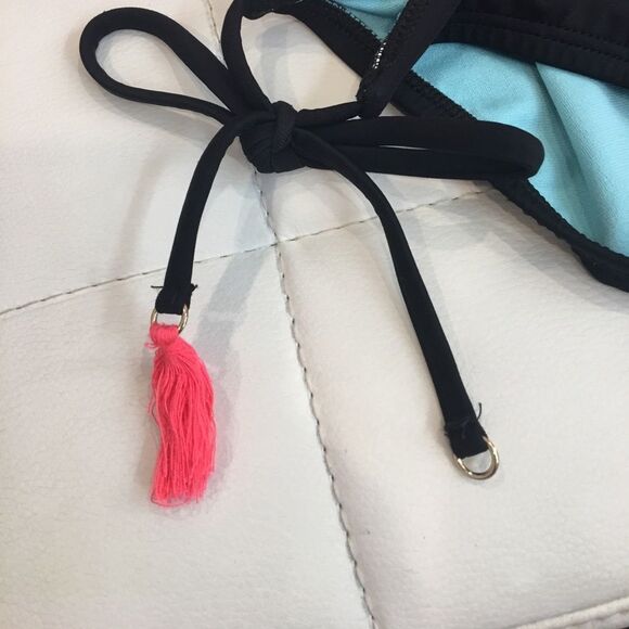 Sexy Bikini Red/Black with Tassle size S/M - Picture 3 of 4